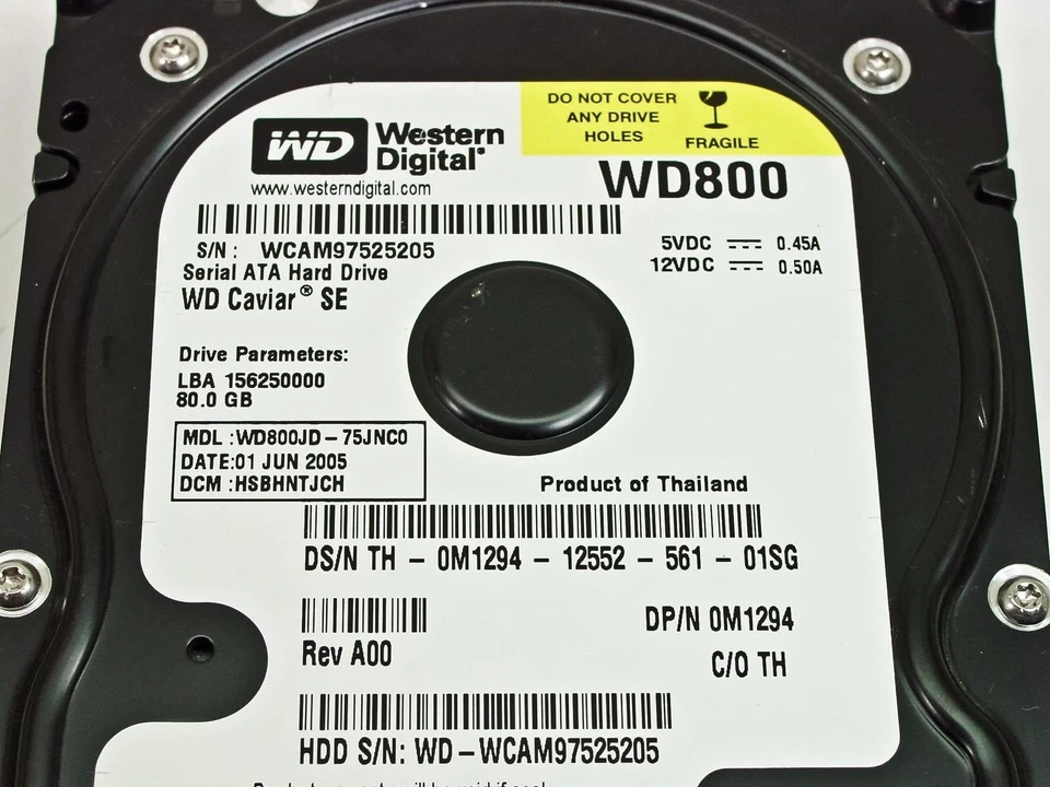 Dell M1294 80GB 3.5" SATA 7.2 - Western Digital WD800 - Image 3 of 4