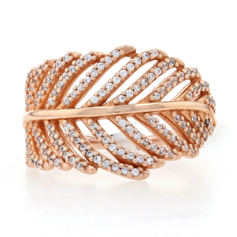 Pandora rose shop feather ring
