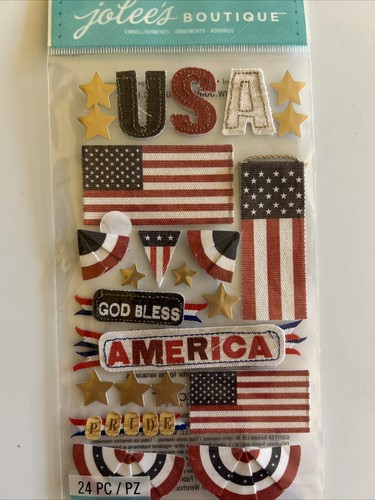 Jolee's FOURTH OF JULY variety themed embellishment Scrapbook stickers