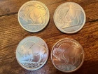 4 2010 Apmex 1 Oz Silver Buffalo Rounds .999 Fine