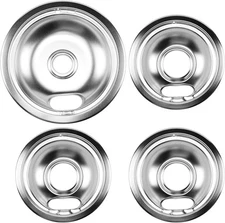 Cenipar W10196405 Range 8 inch drip bowl 8"1Pc&6"3Pcs(Whirl-pool), Silver 