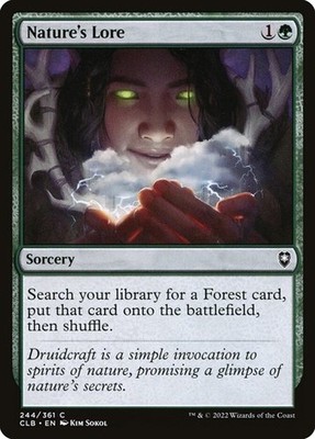 NM Nature's Lore, MTG, Baldur's Gate, Magic the Gathering, 244