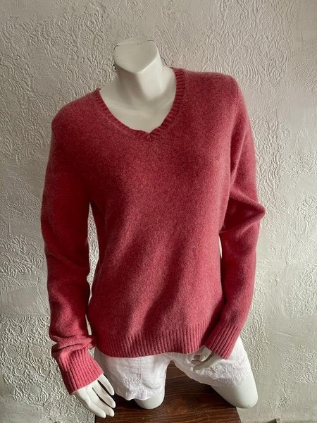 Women Sweater Red Wool 40 / L / 48