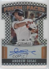 2015 Prizm Fresh Faces Signatures Black & White Checker Andrew Susac Auto 0c2