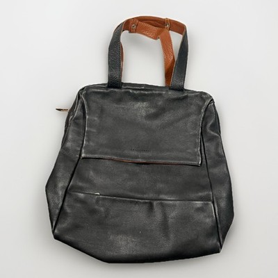 Rossi Leder Tasche Made in Italy Schwarz Business Vintage