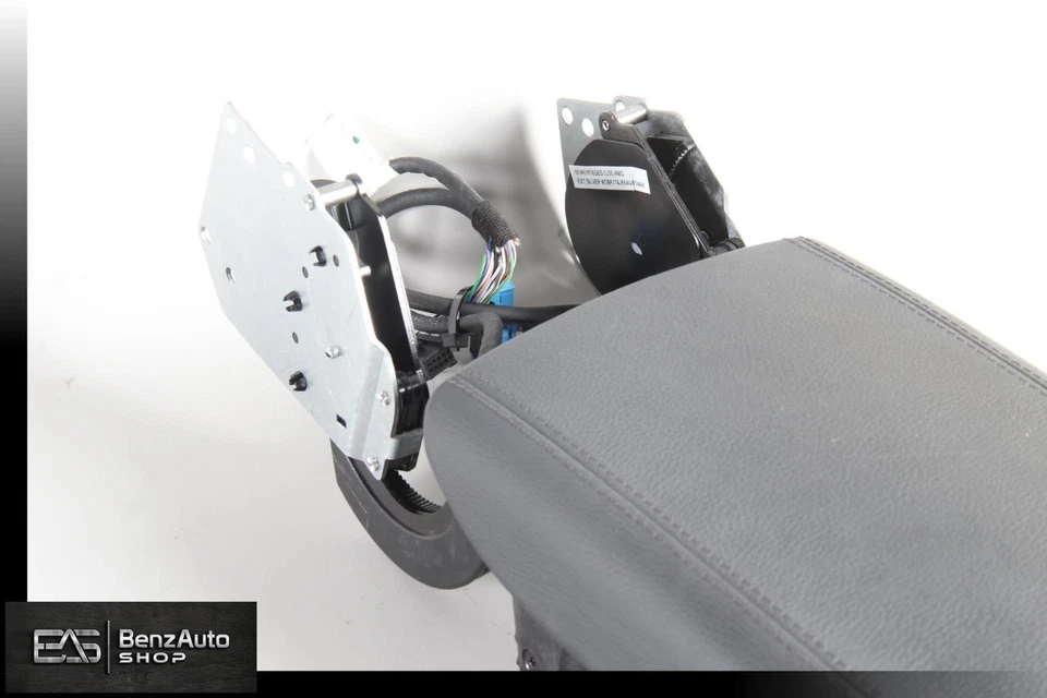 00-06 Mercedes W215 CL55 CL500 AMG consola central reposabrazos tapa cuero negro OEM Foto 2 de 4