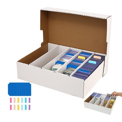 Collector Card Storage Box 3900 Count, Trading Cards Sorting Tray Box White S...