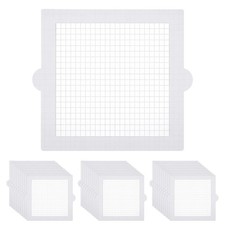 Disposable Shower Drain Hair Catcher Mesh Stickers, 30 Pcs Square Shower-Drai...