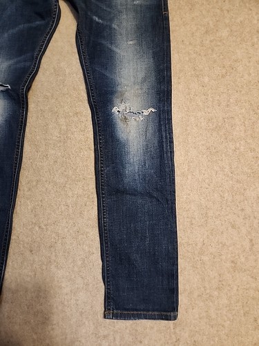 Jeans Diesel Thommer Slim Skinny Wash 087AN elasticizzato effetto invecchiato etichetta 29 effettivi 30 - Foto 8 di 24