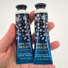 2 Bath Body Works DREAM BRIGHT Hand Cream Lotion Shea Butter TRAVEL SIZE 1 OZ