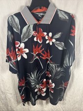 Puma Mattr Luau Polo Navy Floral Golf Shirt Men  s Size Large