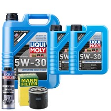 Motoröl 5W30 LIQUI MOLY Longtime High Tech 7L +MANN Ölfilter +Spülung