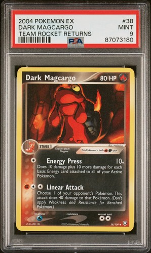 Dark Magcargo graded PSA 9 for sale on eBay