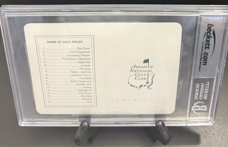 Gene Sarazen (d.1999) PGA гольфист автограф подпись Augusta Masters Scorecard BAS - Изображение 2 из 4