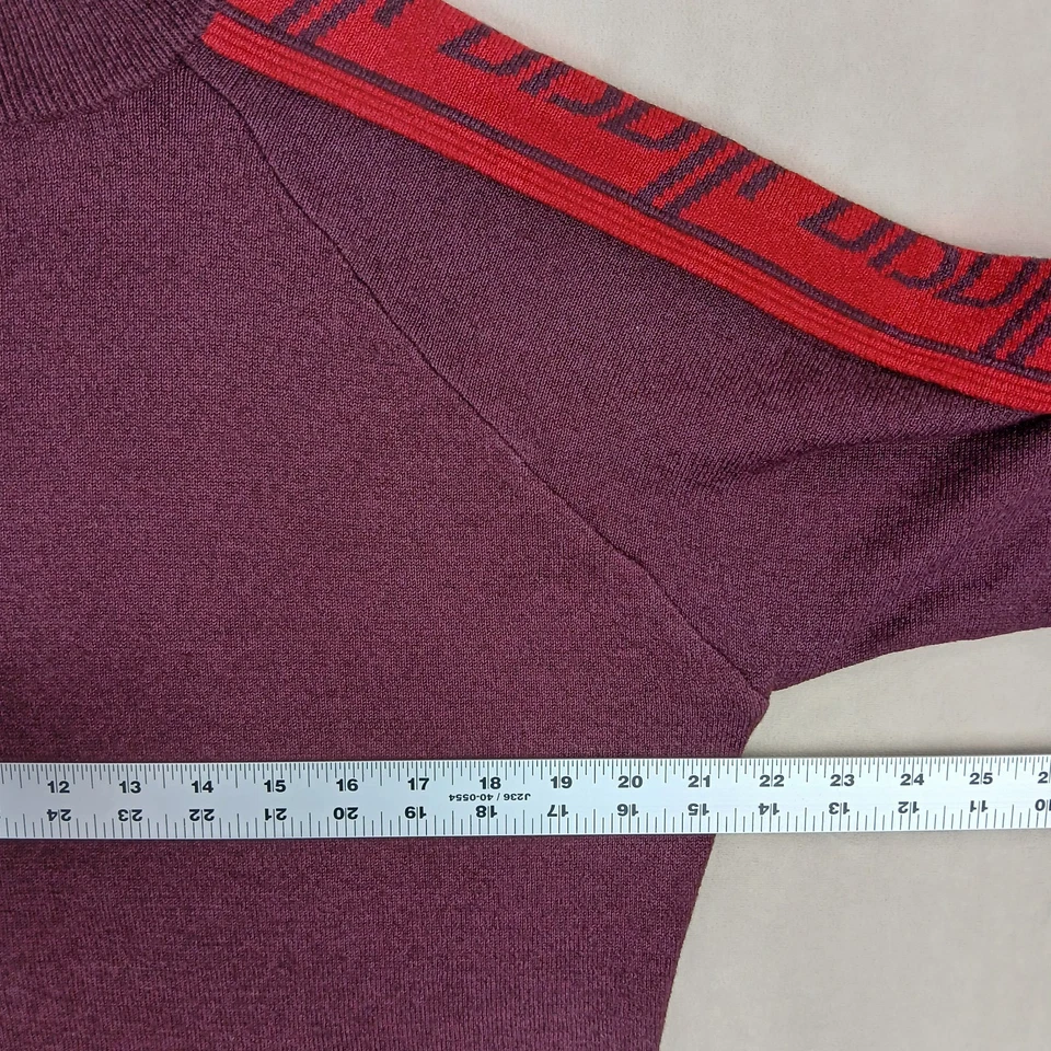 Suéter De Colección Fubu 3X Para Mujer Cuello Alto 21x22 Recortado Borgoña Foto 3 de 4