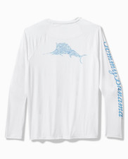 TOMMY BAHAMA Chill Time Surf IslandZone  Rash Guard - White NEW
