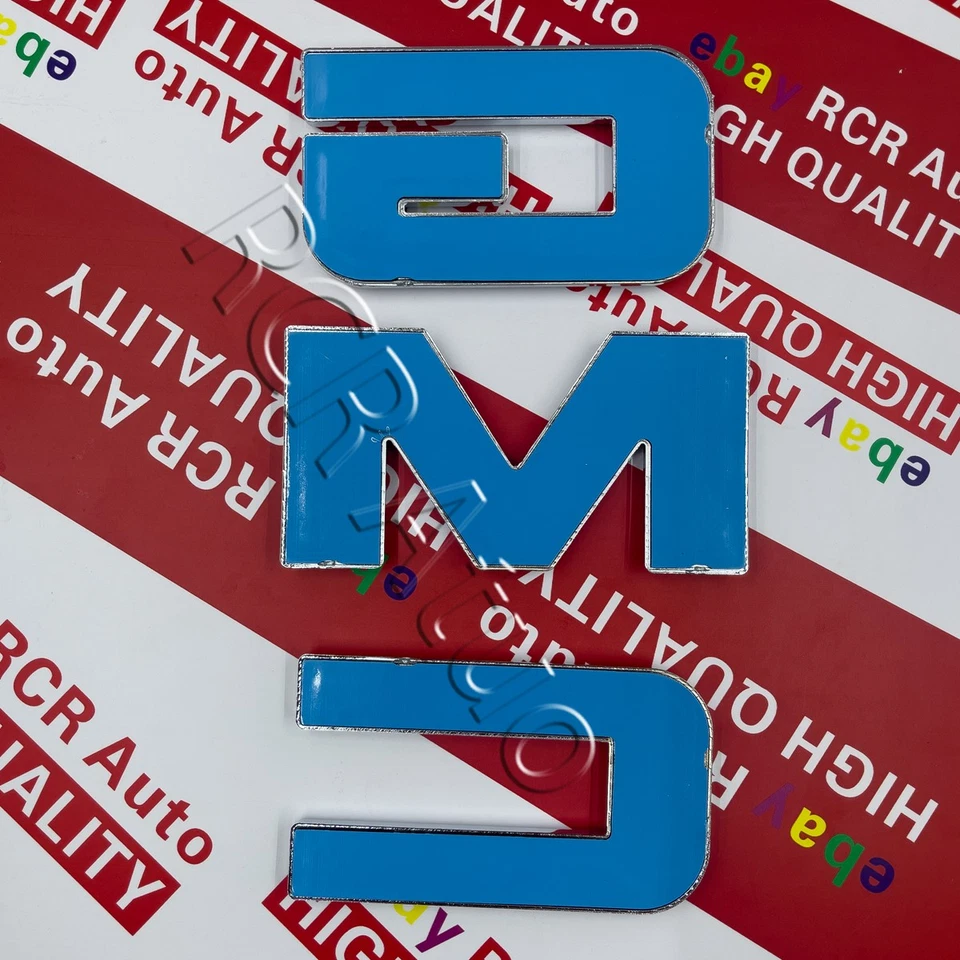 Front & Rear OVERLAY Emblem Chrome for 2019-25 GMC Sierra 1500 2500HD 3500HD - Image 3 of 4