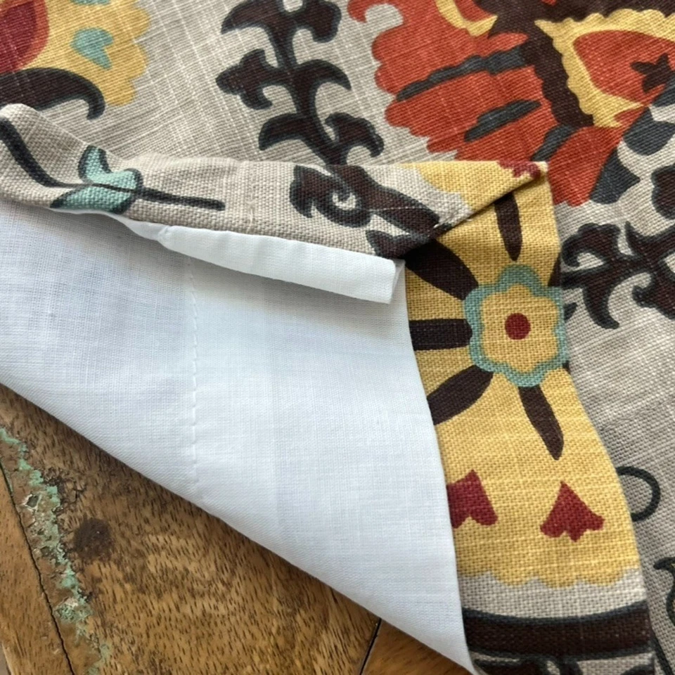 World Market Suzani Medallón Jacobeo 2 Paneles Cortina Forrados Algodón 48"X84" Foto 2 de 4