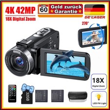 Videocamera 4K videocamera 42MP videoregistratore per vlogging YouTube 18X zoom digitale