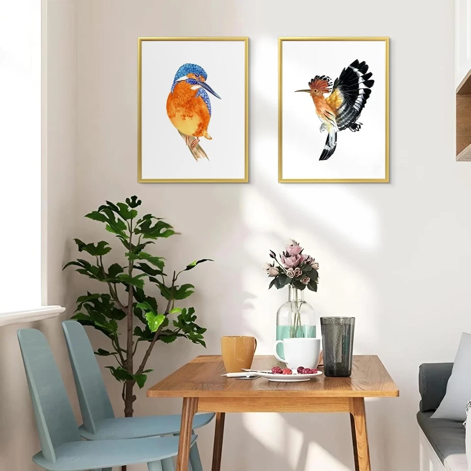 Marcos de fotos dorados ligeros 12x16 - Elegante pantalla vertical y horizontal Foto 4 de 4