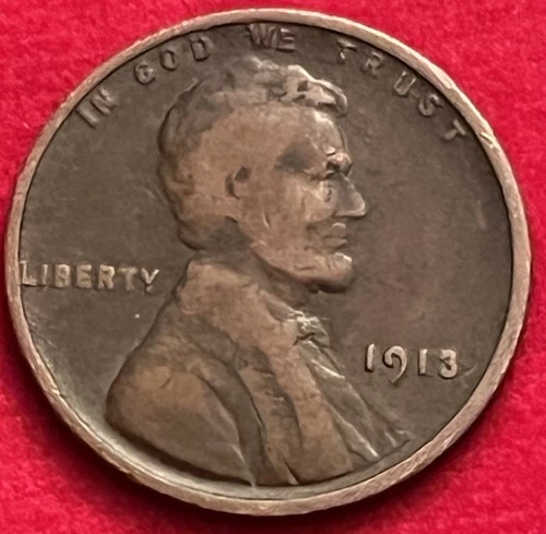 1913 Lincoln Wheat Cent VG Details Philadelphia Mint Early Date BN70
