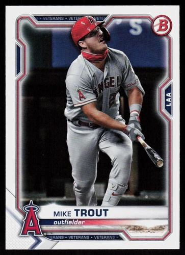 2021 Bowman Mike Trout #17 BASEBALL CARD Los Angeles Angels