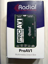 Radial Engineering ProAV1 Audio-Video Multimedia Direct Box- New in box