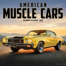 American Muscle Cars 2026 12" x 12" Wall Calendar (free shipping)