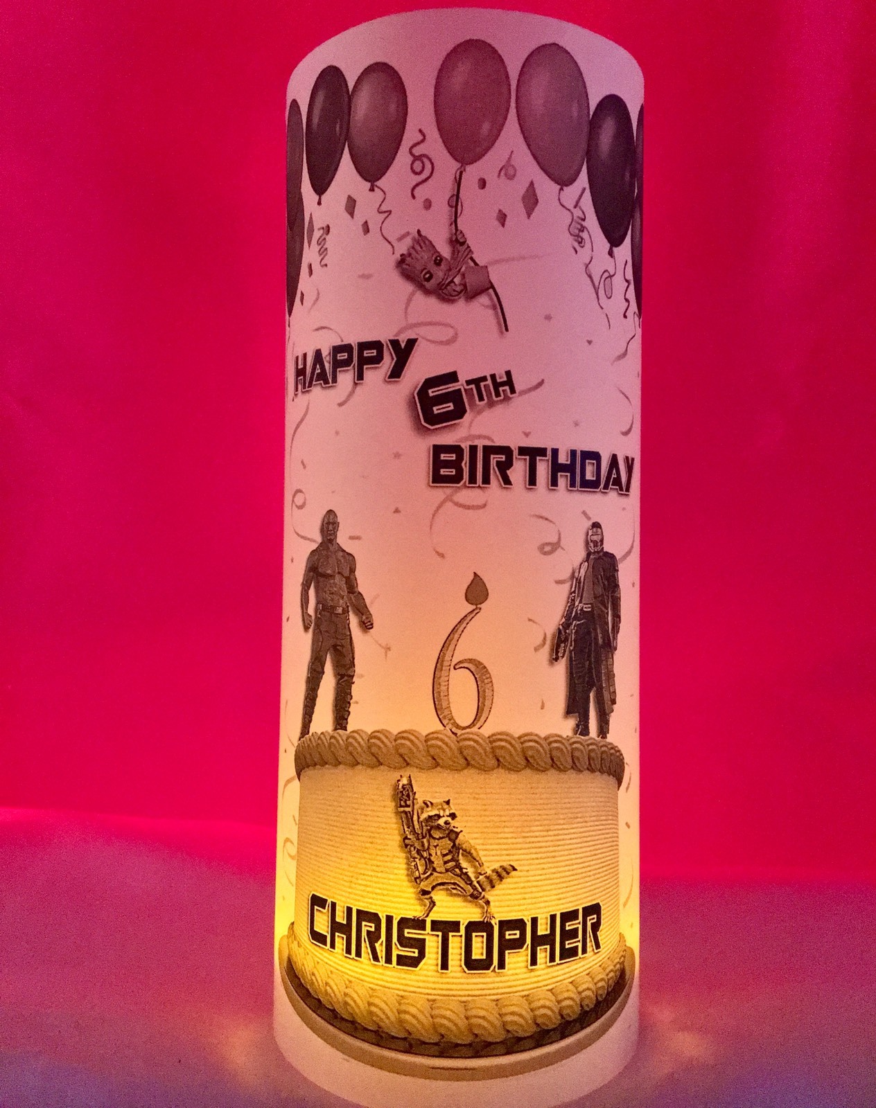 10 Personalized Guardians of the Galaxy Vellum Birthday Luminaries