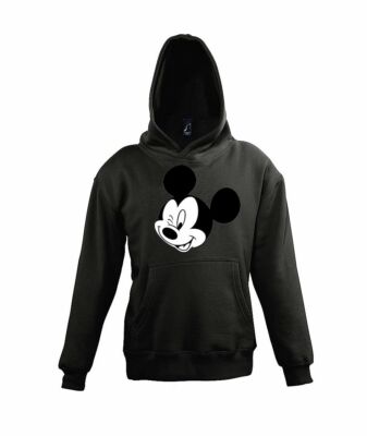 Youth Designz Kinder Hoodie Mickey Zwinker Pullover Print Lustig Maus Mouse Fun