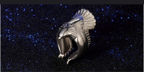 Men's Motorcycle Club Eagle 3D Theme Biker Harley Rider Ring US Size 8 10 12 - 第 1/4 張圖片