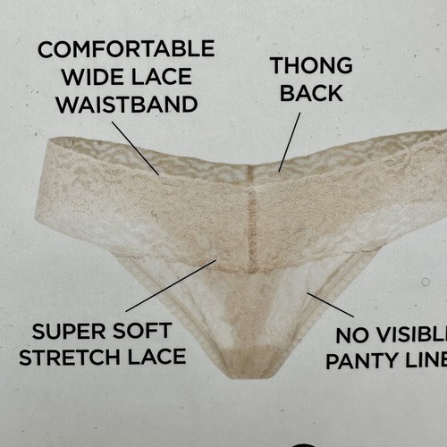 Felina 4 Pack Lace Thongs Pants New Size Small, Medium - Beige White Black Grey - 第 6/6 張圖片