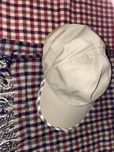 Vintage Beige Aquascutum Hat Cap Scarf 