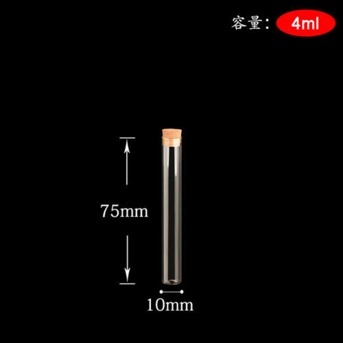 2,5 ml ~ 60 ml Leer Klarglas Reagenzgläser Korkstopfen Flaschen Handwerk Fläschchen Gläser - Bild 22 von 30
