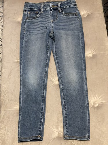 Girls Size 7 JUMPING BEANS Adventure Jean Faded Whiskers-Effect Ankle Jeggings - Picture 3 of 16