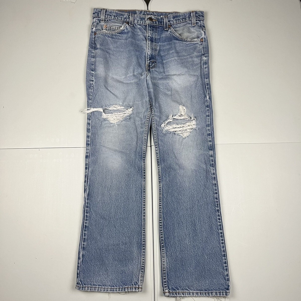 Vintage 90s Levis 517 Orange Tab Boot Cut Denim Jeans