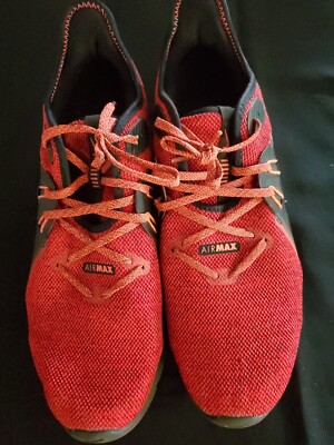 Nike Air Max Sequent 3 Running Shoes Black Total Crimson  display picture 2