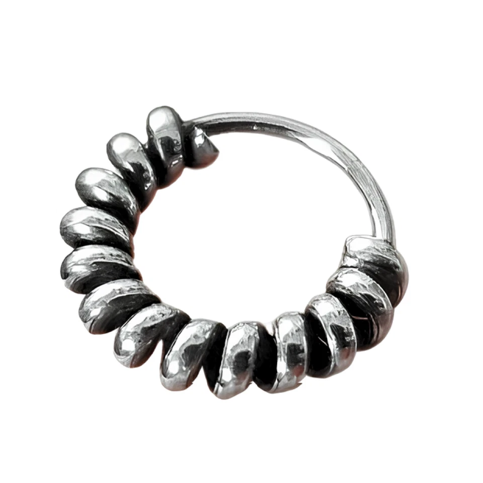 Anello Naso Spirale Spirale Argento Sterling 925 Cerchio Elica Setto Daith Bo... - Immagine 3 di 4