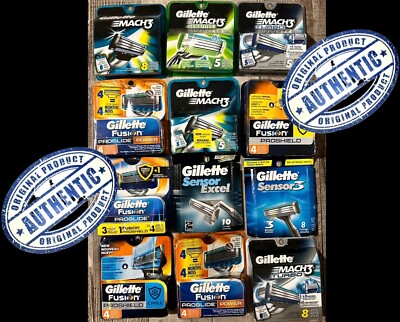 Genuine Gillette Mach3 Men's Razor Blade Refills Cartridge s -ORIGINAL USA