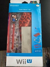 Nintendo Super Mario Wii U Kit 4 Piece Bundle Bumper Stylus Toggle Case Skin New
