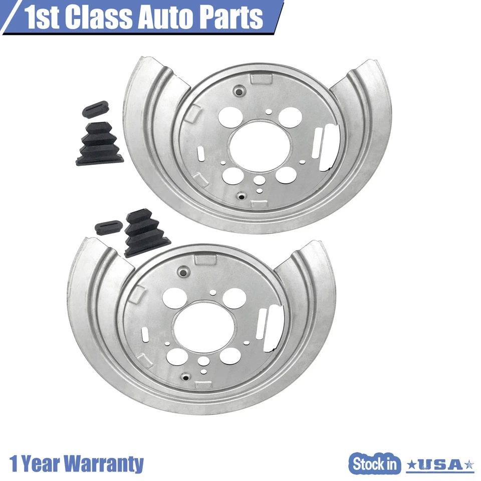 Rear Pair of Brake Backing Plate For 2008-2012 Dodge Ram Durango Chrysler Aspen Foto 2 de 4