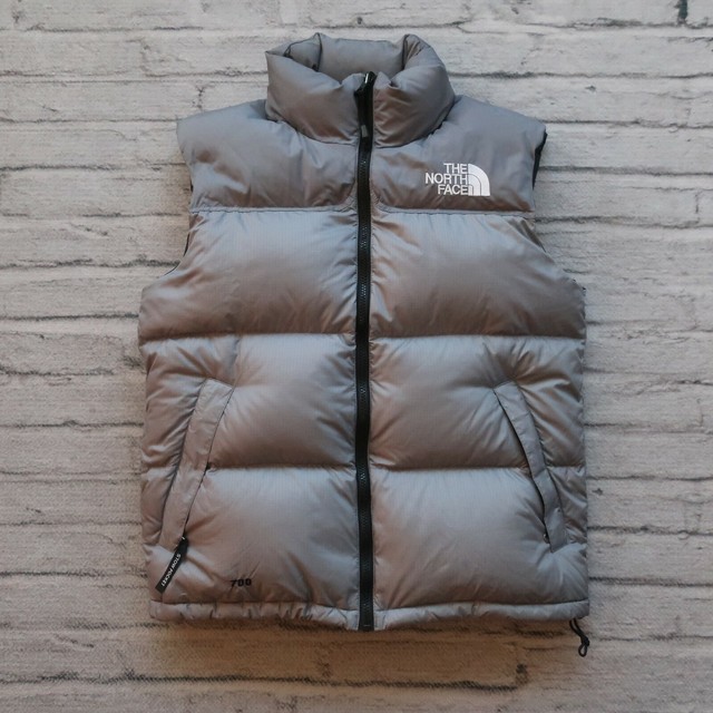 north face silver vest