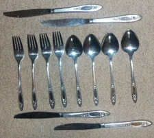 Lot 12 pcs ONEIDA COMMUNITY STAINLESS VIGNETTE Dinner Forks Table spoons Knife
