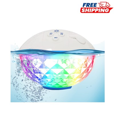 Crystal Clear Floating Bluetooth Speaker with Waterproof Design & LED Lighting