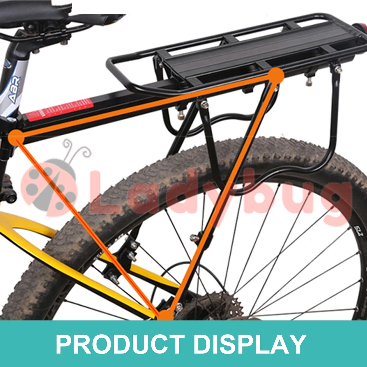 Bike Rear Rack Seat Luggage Carrier Bicycle Mountain Mount Pannier Black