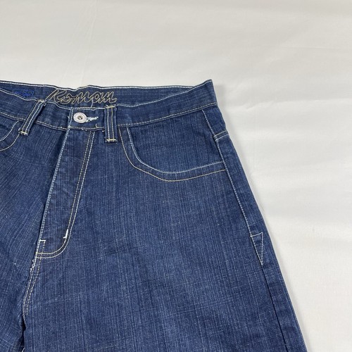Vintage Y2K Mens Koman Faded Baggy Denim Jean Shorts Jorts Size 36 - Picture 3 of 18
