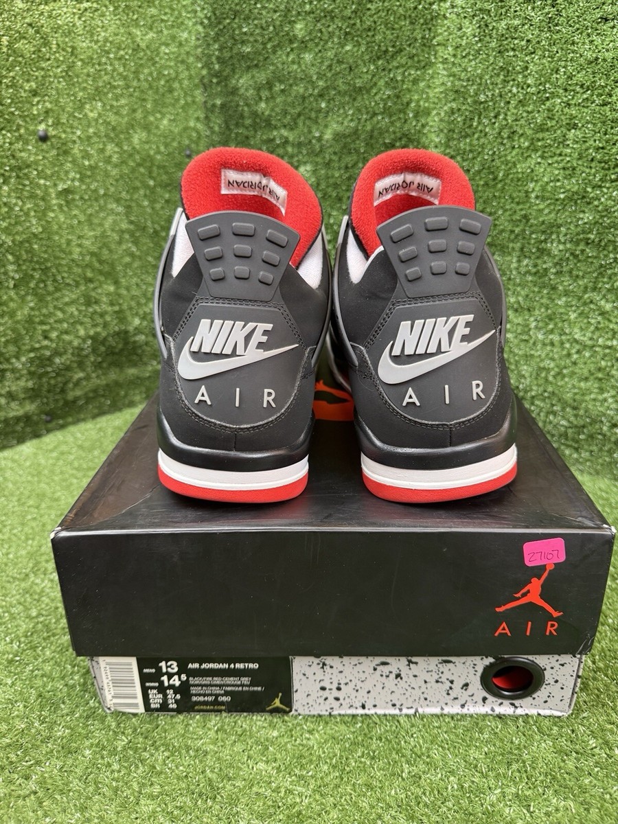 Nike Air Jordan 4 Retro OG Bred '19 Size 13 308497-060 OG