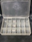 Set of 2 Craft Tackle Storage Bins Translucent Plastic 7x10x2"