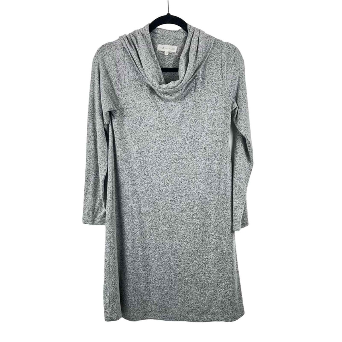 grey cowl neck sweater dress Lou and Size XS fair trade