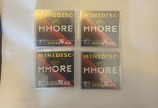 MMORE MiniDisk - MDW-74AN - Mini disk 74 Min SEALED! Pack Of 4!